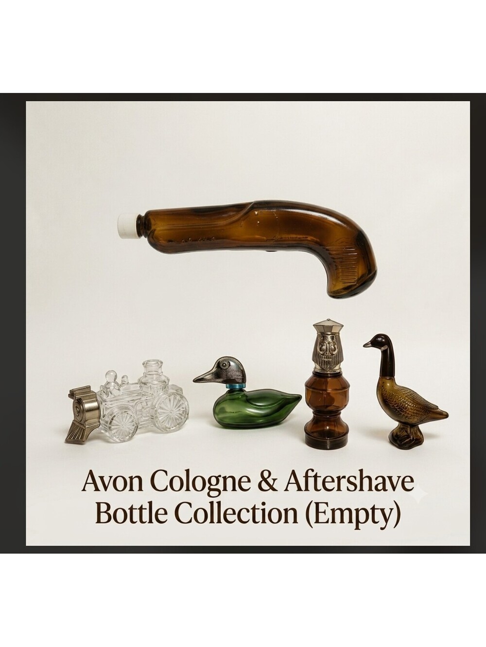 Avon Vintage Cologne & Aftershave Bottle Collection / Empty / Lot of 5